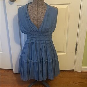 Mustard Seed Blue Mini Dress